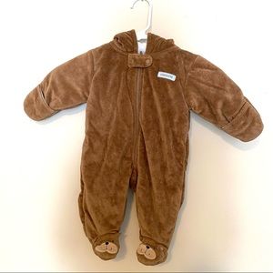 Child of Mine brown bear footie bunting 0-3M